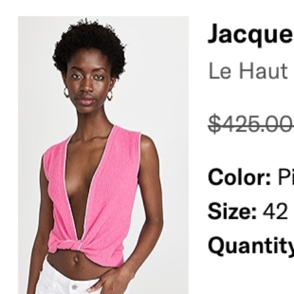 Jacquemus Pink Ribbed Knit Cardigan Sweater